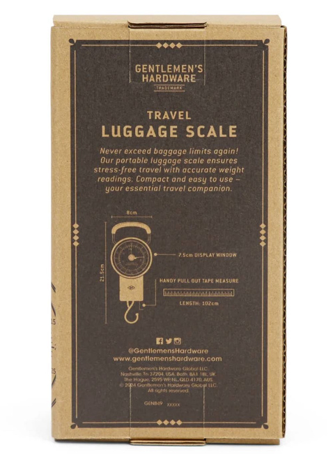 Waga do bagażu Gentlemen's Hardware Travel Scale