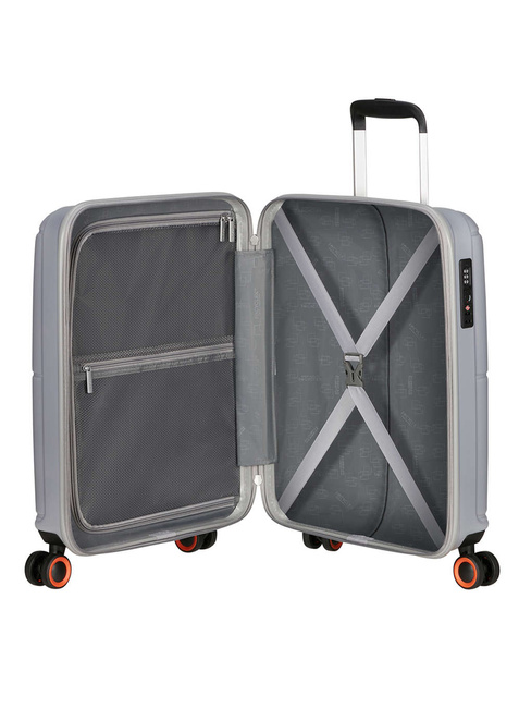 Walizka mała American Tourister GeoPop - metallic silver