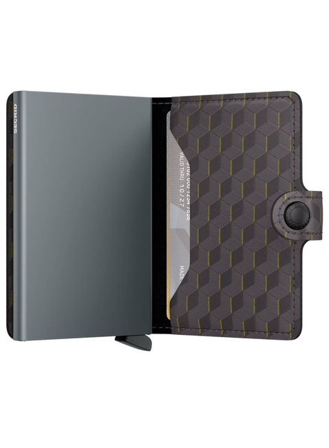 Mini Portfel Secrid Miniwallet Optical - grey / yellow