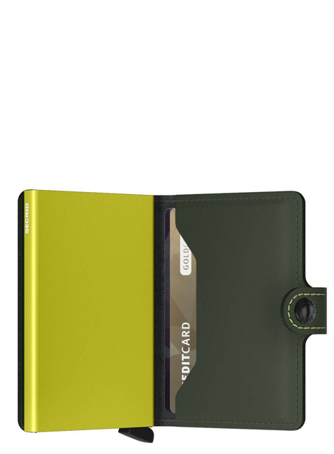 Kompaktowy portfel RFID Secrid Miniwallet Matte - green / lime