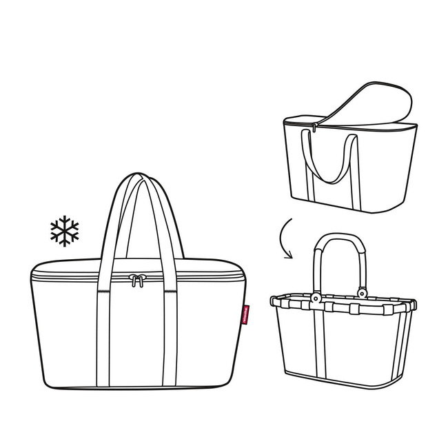 Torba termiczna na zakupy Reisenthel Coolerbag - twist silver