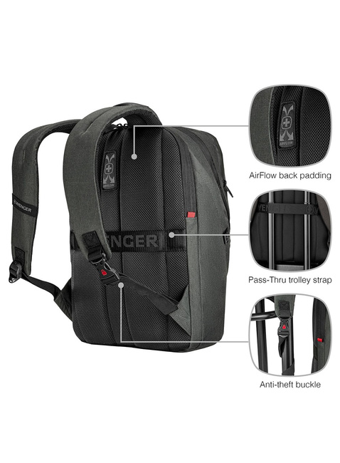 Plecak na laptopa 16" Wenger MX ECO Light - charcoal