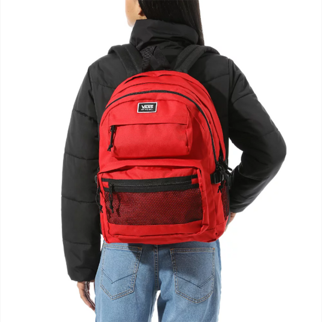 Plecak szkolny wielokomorowy Vans Stasher - racing red