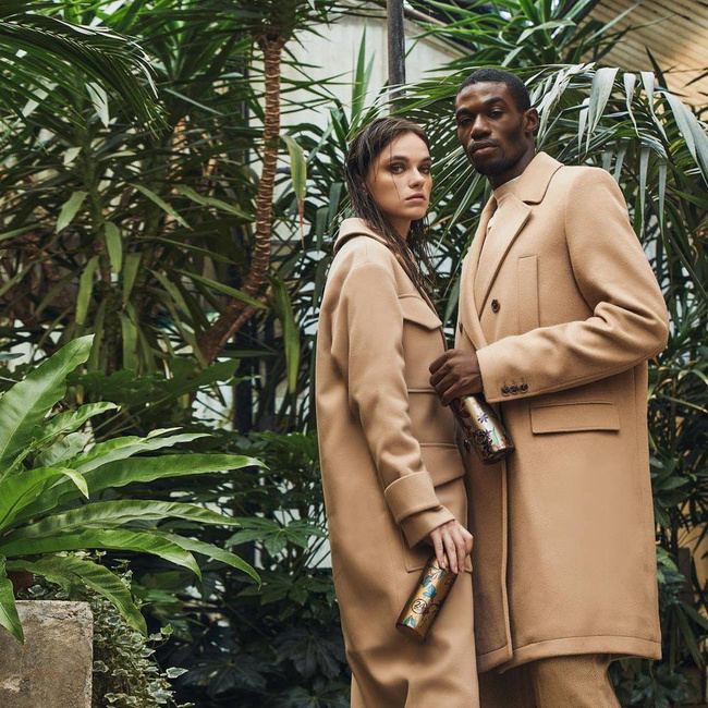 Butelka stalowa na napoje 24Bottles Urban 500 ml - amber deco