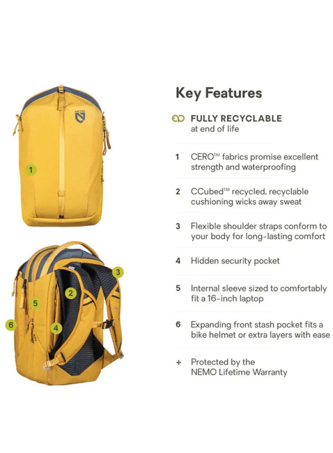 Plecak miejski Nemo Vantage 26 l Endless Promise - chia