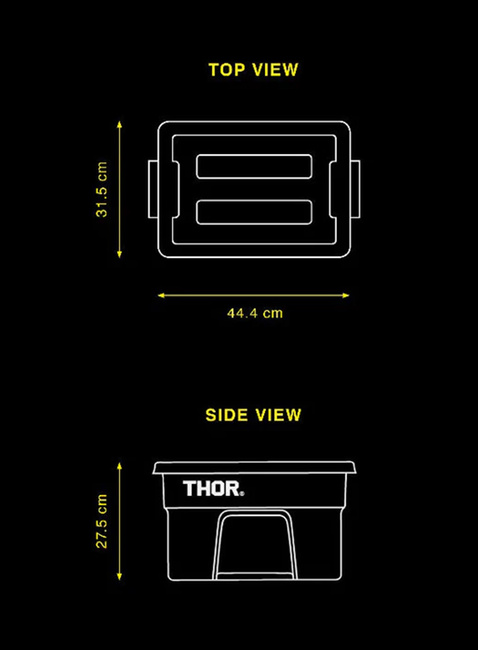 Pojemnik do przechowywania THOR Stackable Storage Box 22 L - grey