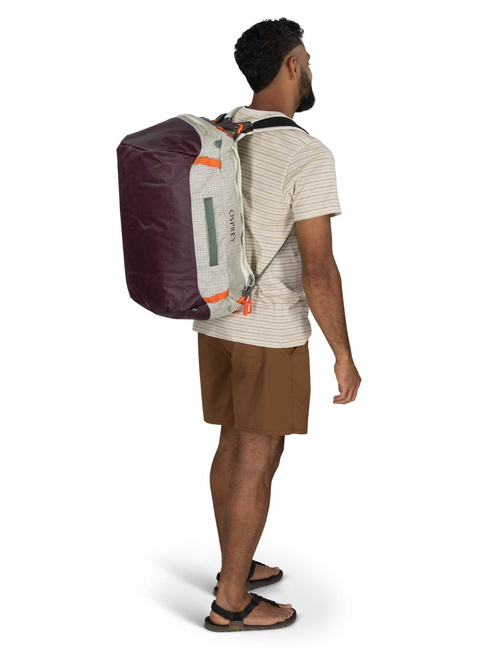Torba plecak Osprey Transporter Duffel 40 - mystery white / moody burgundy
