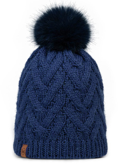 Czapka z pomponem Buff Caryn Knitted & Fleece Band Beanie - midnight