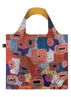 Torba miejska z recyklingu Loqi Ada Nangala Dixon - water dreaming / red