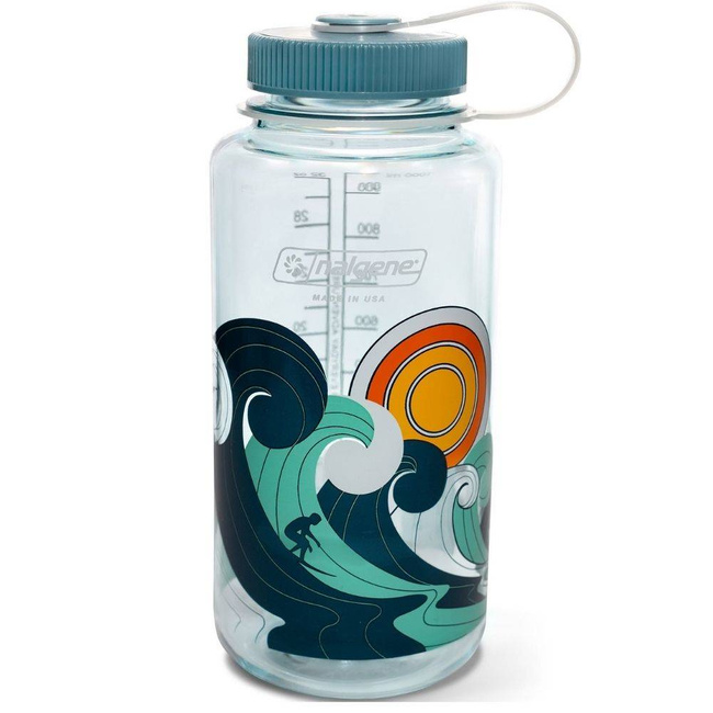 Butelka bidon na wodę Wide Mouth Retro Nalgene 1 l - wave surfer