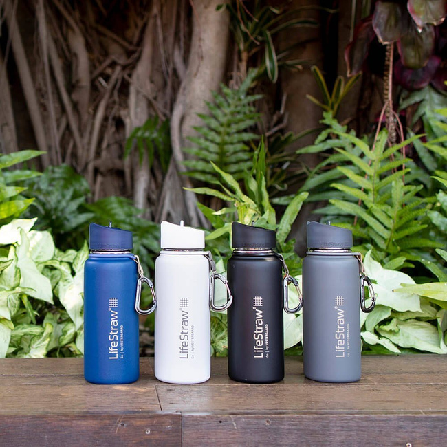 Termoizolacyjna butelka stalowa z filtrem LifeStraw Go 710 ml - white