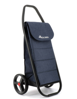 Wózek na zakupy Rolser COM8 Polar z dużymi kołami - navy blue