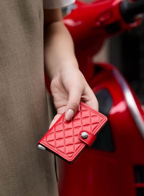 Portfel RFID Secrid Premium Miniwallet Emboss Diamond+ - red