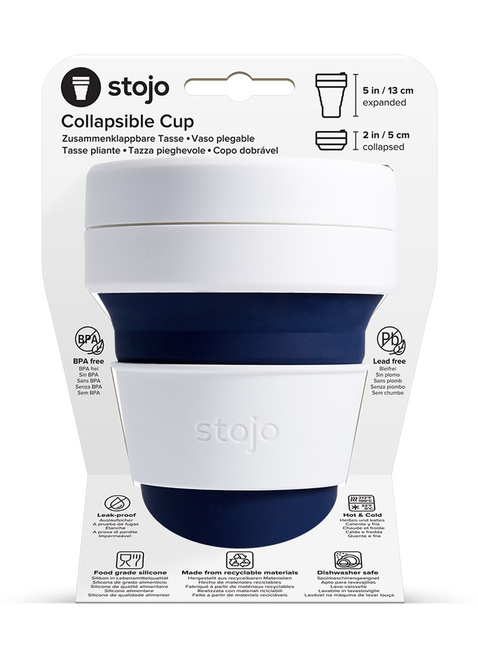 Składany kubek na kawę i herbatę Pocket 355 ml Stojo - indigo