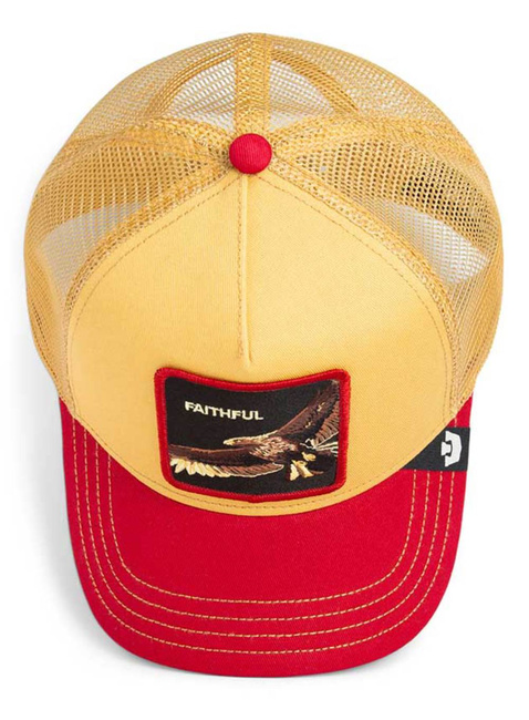 Czapka z daszkiem Goorin Bros The Faithful Eagle Trucker - gold / red
