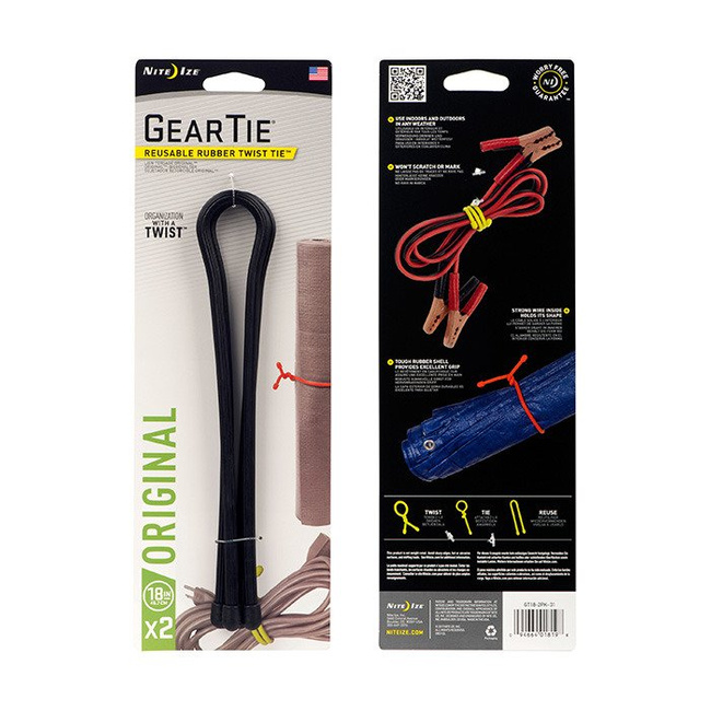 Elastyczny trok Gear Tie 18" Nite Ize - czarny - 2Pack