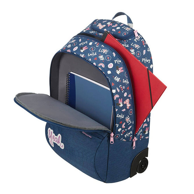 Plecak na kółkach dla dziewczynki Samsonite Color Funtime Disney School Trolley - Minnie doodles