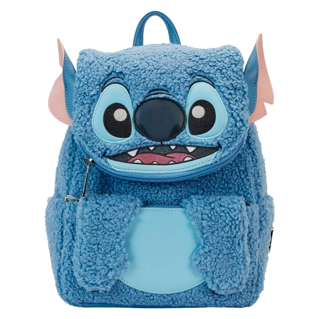 Plecak mały Loungefly x Disney Mini Plush Backpack - Stitch sherpa