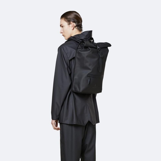 Plecak rowerowy Rains Rolltop Rucksack - black