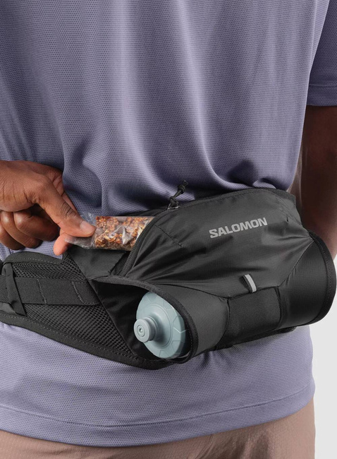 Pas sportowy z bidonem Salomon Cross Belt 1 Bottle - black