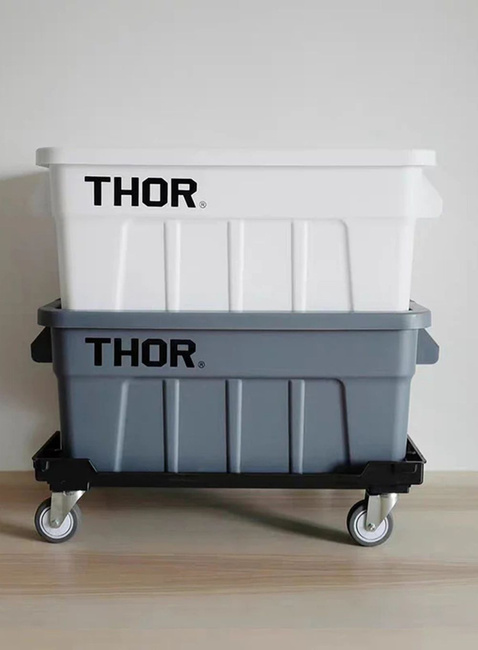 Kontener z pokrywą do przechowywania THOR Tote Box 53 L - black