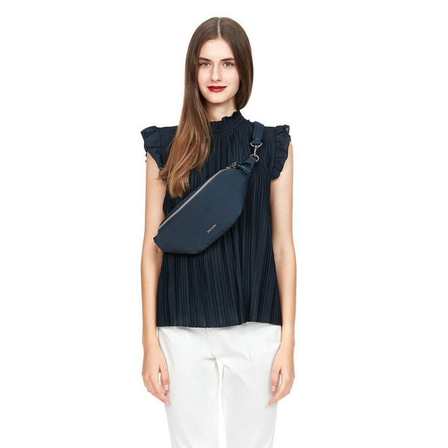 Damska torba biodrowa Pacsafe Stylesafe Sling Pack - navy