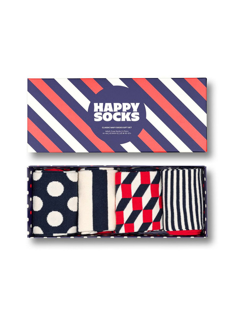 Skarpety 4 pary Happy Socks 4-Pack Gift Set - classic navy / crew