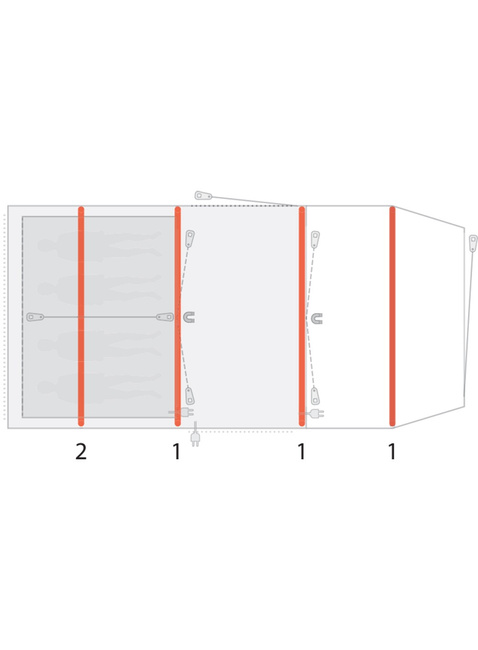 Namiot 4-osobowy nadmuchiwany Outwell Parkdale 4PA- dark leaf