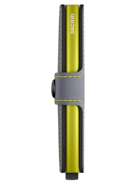 Kompaktowy portfel RFID Secrid Miniwallet Matte - grey / lime