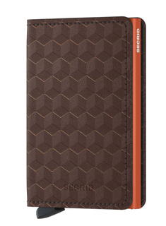 Mały portfel RFID Secrid Slimwallet Optical - brown / orange