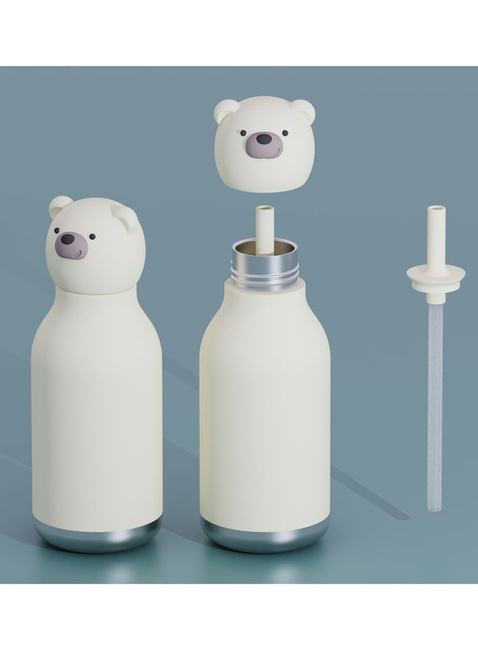 Butelka termiczna dziecięca Asobu Bestie Bottle 0,46 l - polar bear