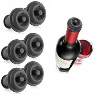 Próżniowe korki do wina 6 szt. Vacu Vin - grey