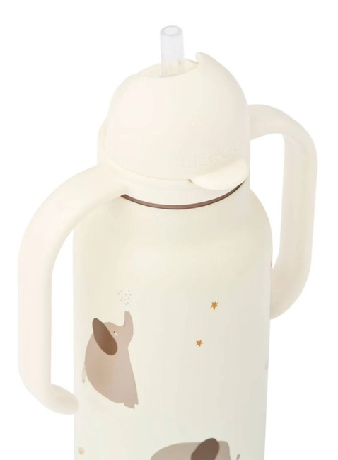 Butelka termiczna Liewood Kimmie Printed Bottle 250 ml - elephant / creme de la creme