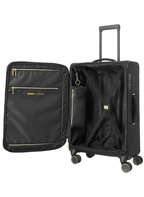 Walizka średnia Travelite Barbara Stepp EXP - black