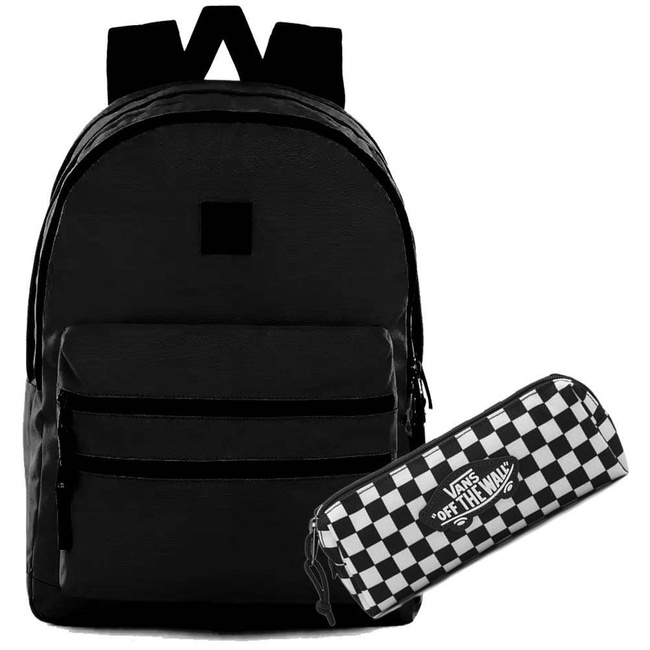 Plecak miejski Vans Schoolin It + piórnik szachownica