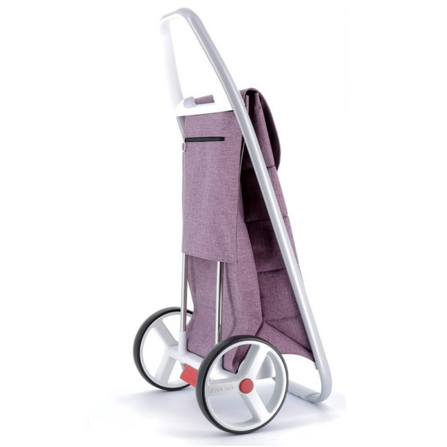Wózek na zakupy ROLSER COM 8 Tweed Polar - malva