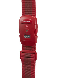 Pas do bagażu Samsonite z 3-cyfrowym szyfrem TSA - czerwony