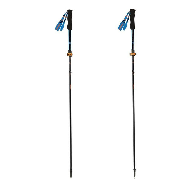 Kije trekkingowe Kettera Pro Trekking Viking - czarny / pomarańcz / niebieski