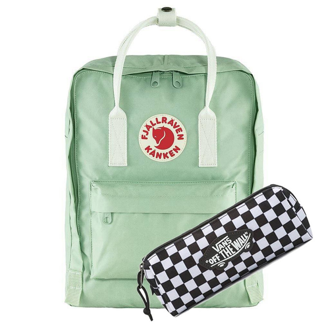 Plecak Fjallraven Kanken -  mint green/cool white + piórnik Vans
