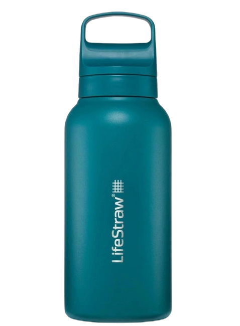 Butelka termiczna z filtrem LifeStraw Go Steel 1 l - laguna teal