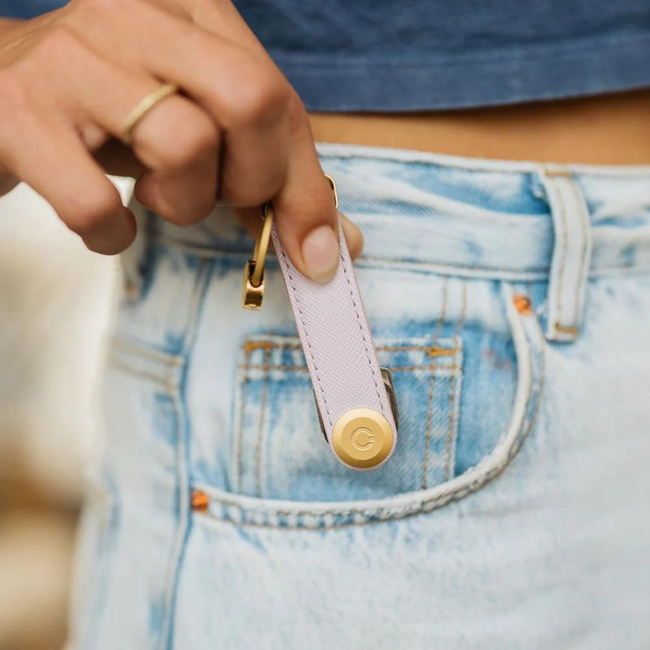 Skórzane etui na klucze Orbitkey Saffiano Key Organizer - lilac