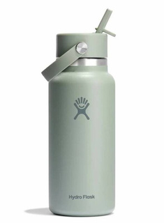 Butelka termiczna ze słomką Hydro Flask Wide Mouth Straw Cap 946 ml - tonal agave