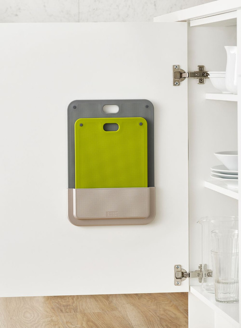 Dwie deski do krojenia z uchwytem Joseph Joseph DoorStore™ - grey 