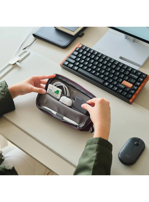Etui organizer biurowy podróżny Orbitkey Desk Pouch - plum