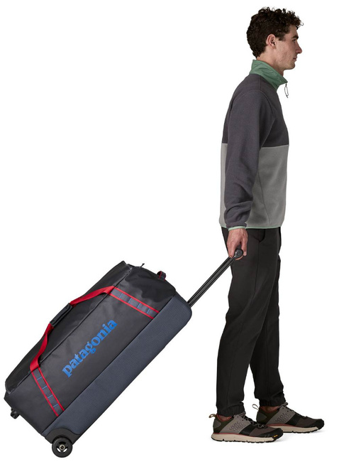 Torba podróżna na kółkach Patagonia Black Hole Matte Wheeled Duffel 100 l - smolder blue / amanita red