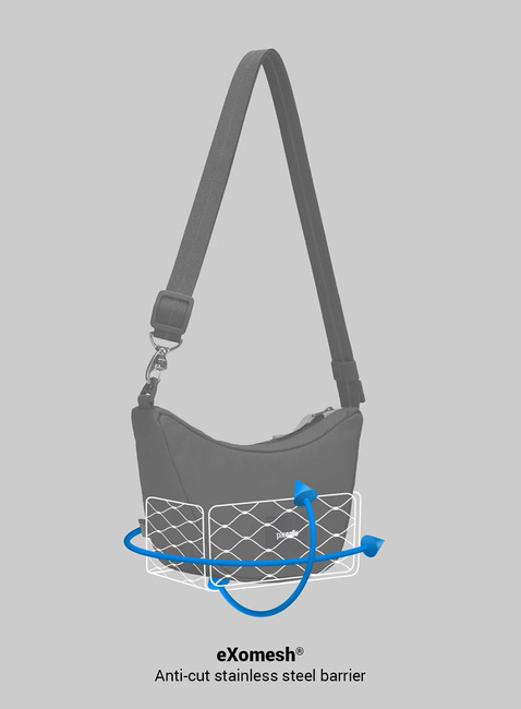 Torebka antykradzieżowa Pacsafe GO Lunar Crossbody - jet black