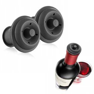 Próżniowe korki do wina 2 szt. Vacu Vin - grey