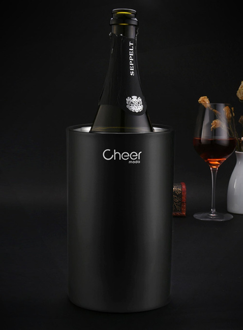 Stalowe wiaderko schładzacz do butelek Cheer Moda Keep - red