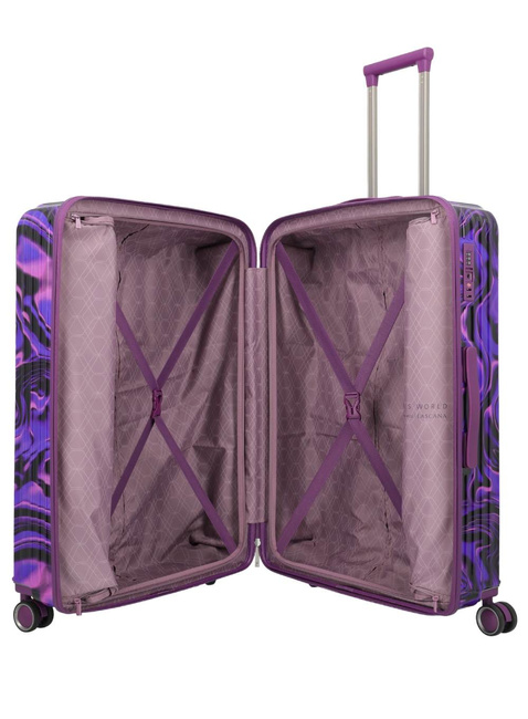 Walizka duża Travelite Lascana - purple swirl