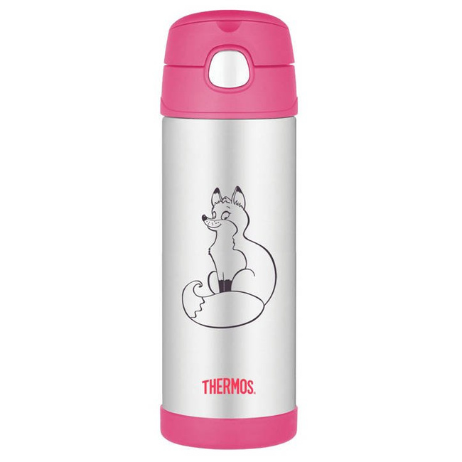 FUNtainer termos dziecięcy ze słomką 470 ml Thermos - lis